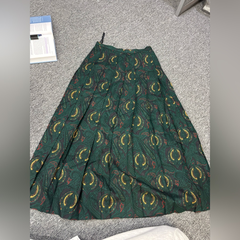 Gloria Sachs Paisley Skirt midi pleates